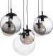 TK Lighting Hanglamp Esme, glas, meerkleurig, 6-lamps, rechthoekig