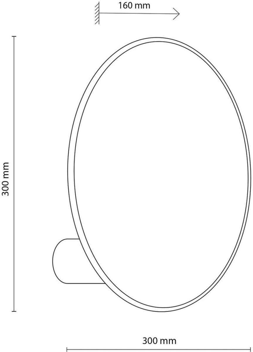 TK Lighting Wandlamp Puls, jute kap, natuurbruin, Ø 30 cm