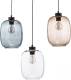 TK Lighting Hanglamp Elio, glas, bruin/helder/grijs, 3-lamps, decentraal