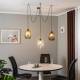 TK Lighting Hanglamp Elio, glas, bruin/helder/grijs, 3-lamps, decentraal