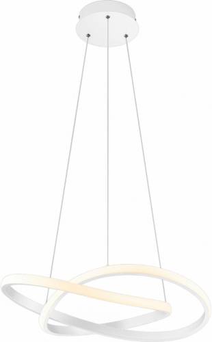 Reality Leuchten Course hanglamp, mat wit, 4.000 K, Ø 60 cm, metaal