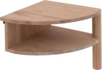 Goossens Aanhaaktafel Roll, met ronding, open vak, op 1 poot, rechts