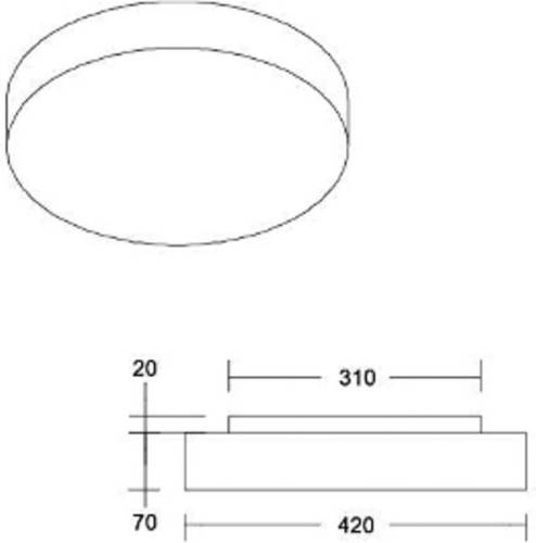 Brumberg LED plafondlamp Celtis Midi, 3.000 K, chintz, paars