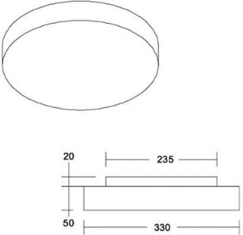 Brumberg plafondlamp Celtis Mini 3000K, donker bruingrijs