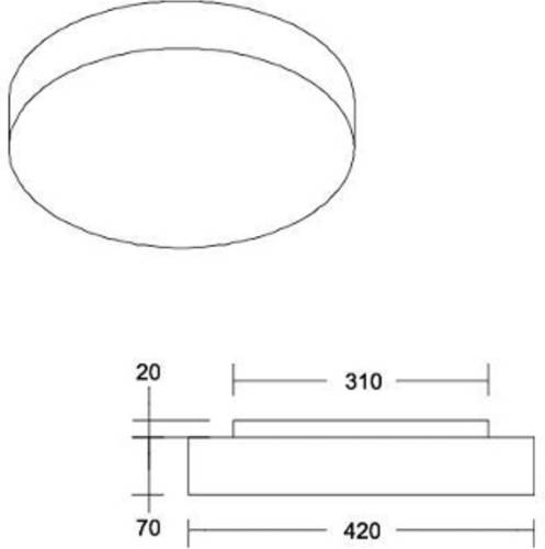 Brumberg Celtis Midi plafondlamp, E27, chintz, lichtgrijs