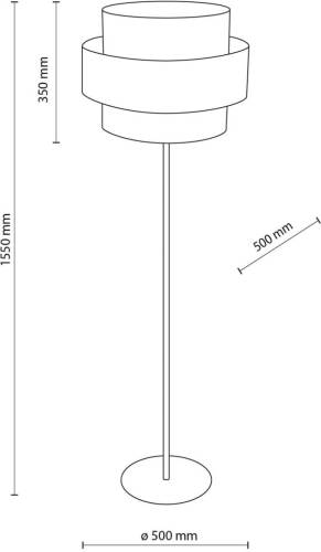 TK Lighting Calisto vloerlamp, jute, cilinder, naturel bruin, hoogte 155 cm