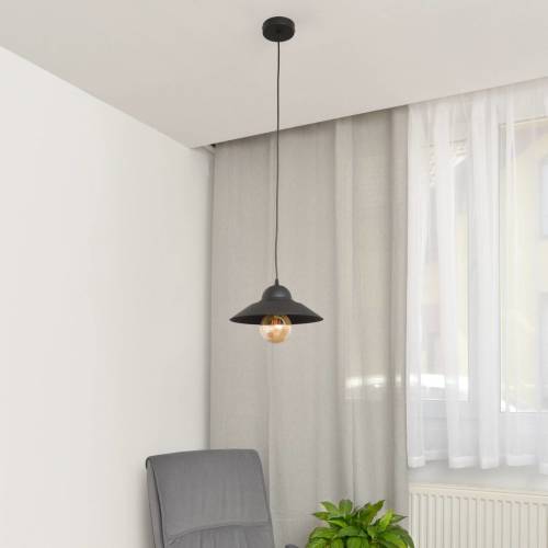 HELAM Hanglamp Sorapis, zwart, metaal, Ø 27,5 cm