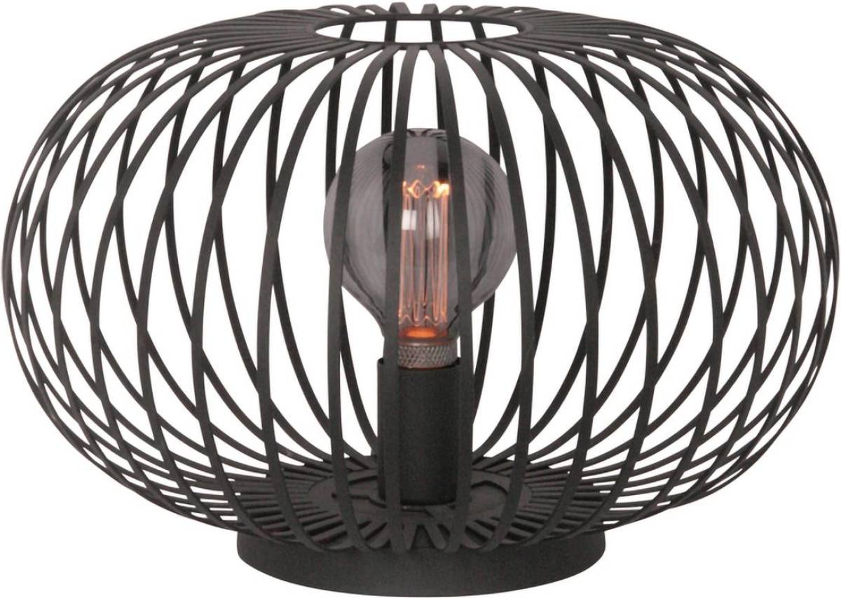 Freelight Aglio tafellamp, Ø 40 cm, zwart, metaal