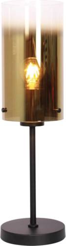 Freelight Ventotto tafellamp, zwart/goud, hoogte 57 cm, metaal/glas
