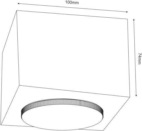 Envostar Ernest downlight GX53 van hout, hoekig