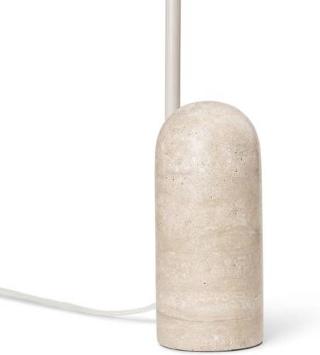 ferm LIVING fermLiving tafellamp Arum, beige, marmer, staal, 50 cm