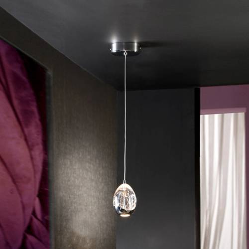 Schuller Valencia Rocio - éénflammige LED hanglamp, chroom