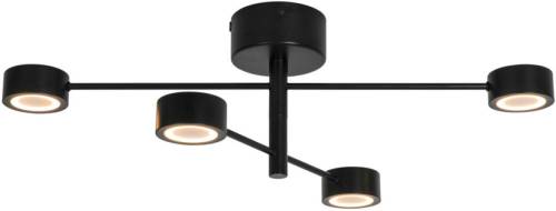 Nordlux Plafondlamp Clyde Flex, 4-lamps, 2 schragen, zwart