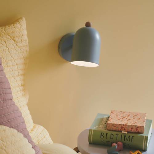 Nordlux Gaston wandlamp met snoer en stekker, metaal, blauw