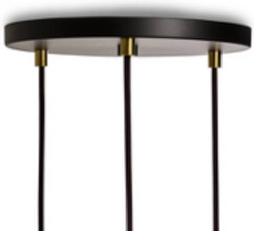 Tala hanglamp Triple Pendel rond, E27 helder, zwart/eiken