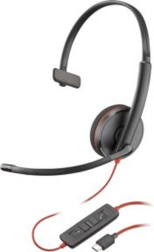 HP 8X214A6 hoofdtelefoon/headset Bedraad Hoofdband Kantoor/callcenter USB Type-C Zwart