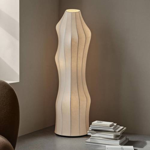 ferm LIVING fermLiving vloerlamp Dea, ijzer, fleece, wit, hoogte 140 cm