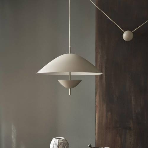 ferm LIVING fermLIVING hanglamp Lod, beige, ijzer, Ø 50 cm