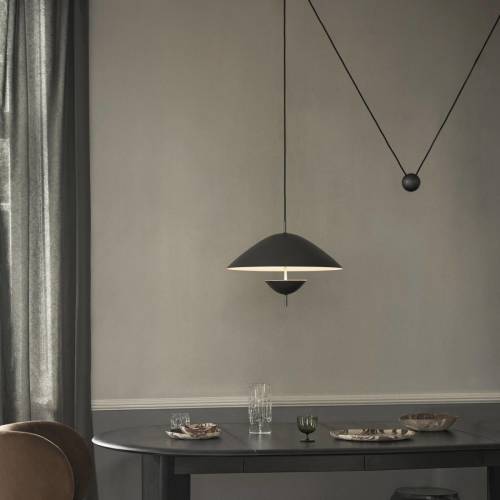 ferm LIVING fermLIVING hanglamp Lod, zwart, ijzer, Ø 50 cm