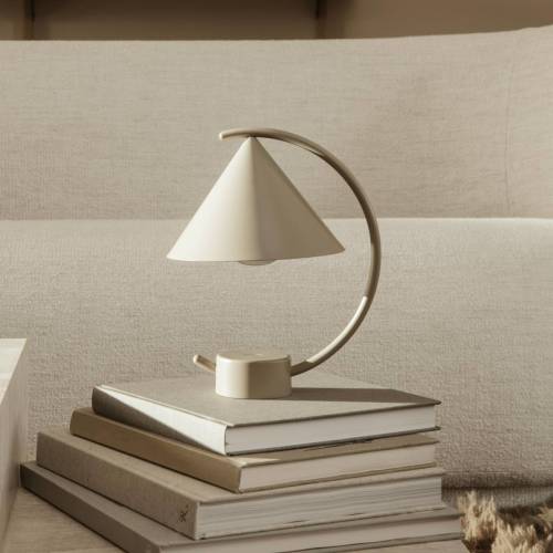 ferm LIVING fermLIVING LED oplaadbare tafellamp Meridian, beige, dimbaar