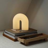 ferm LIVING fermLIVING LED tafellamp Vuelta, glas, hoogte 21,5 cm, dimbaar.