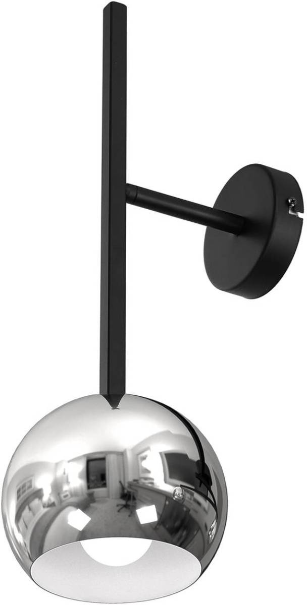 Luminex Jano wandlamp, zwart/chroom, 1-lamp