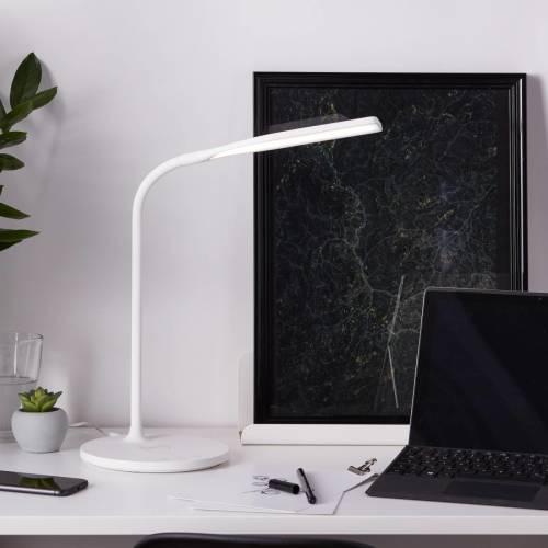 Brilliant Joni LED bureaulamp, wit, hoogte 34 cm, CCT, dimbaar