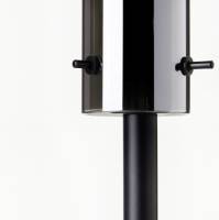 Brilliant Glasini tafellamp, hoogte 49,5 cm, rookgrijs/zwart, glas