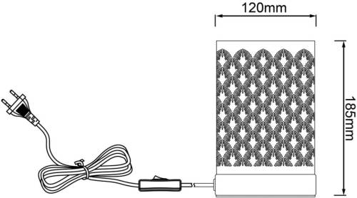 Brilliant Neolia tafellamp, hoogte 19 cm, zwart/goudkleurig, metaal