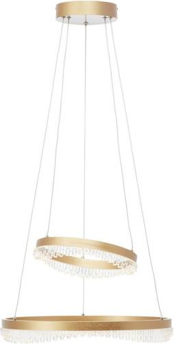 Brilliant Aurora hanglamp, goudkleurig, Ø 30 cm, aluminium, CCT