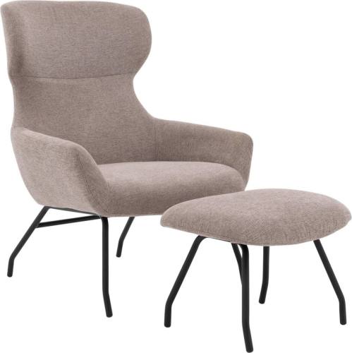 Goossens Basic Fauteuil Chiara, Fauteuil + hocker