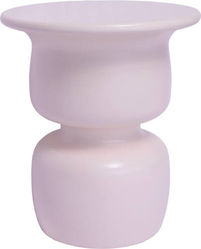 Goossens Salontafel Marika rond, polyresin roze, modern design, 45 x 52 x 45 cm