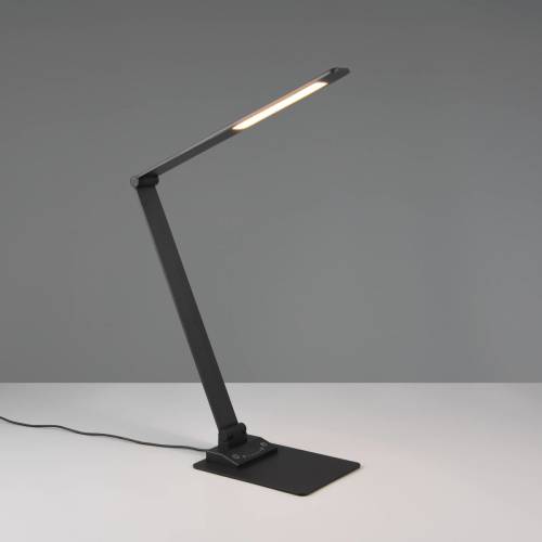 Trio Lighting Travis LED tafellamp, zwart, CCT, dimbaar, touch, USB