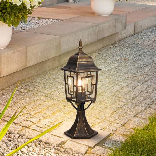 Trio Lighting Volturno sokkellamp, roestkleurig, hoogte 47 cm, aluminium