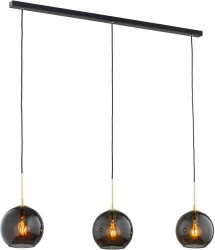 Argon Hanglamp Dulce, rookgrijs/zwart, glas, 3-lamps