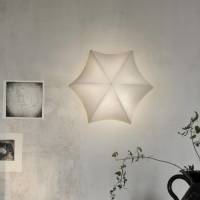 ferm LIVING fermLIVING Poem wandlamp, Ø 58 cm, staal, fleece, wit