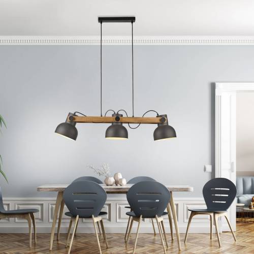 JUST LIGHT. Cup 2.0 hanglamp, 3-lamps, zwart, metaal