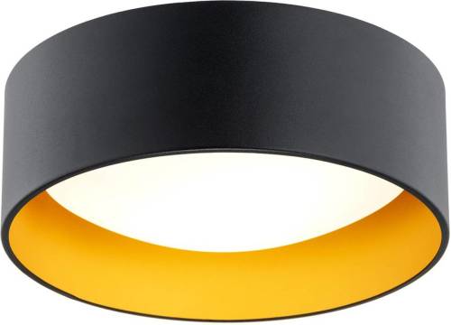 Argon Riu plafondlamp, zwart/goud, staal, Ø 35 cm