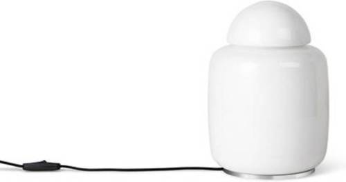 ferm LIVING fermLiving Bell tafellamp, glas, wit, hoogte 27,7 cm