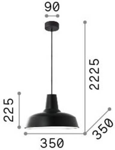 Ideallux Hanglamp Ideal Lux Moby, koperkleurig, metaal, Ø 35 cm