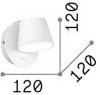 Ideallux Ideal Lux LED wandlamp Gim, zwart, aluminium, 12 cm