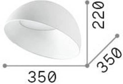 Ideallux Ideal Lux LED plafondlamp Corolla-2, wit, metaal, Ø 35 cm