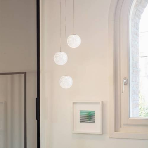 Ideallux Ideal Lux LED hanglamp Diamond 3-lamps, chroomkleurig/helder
