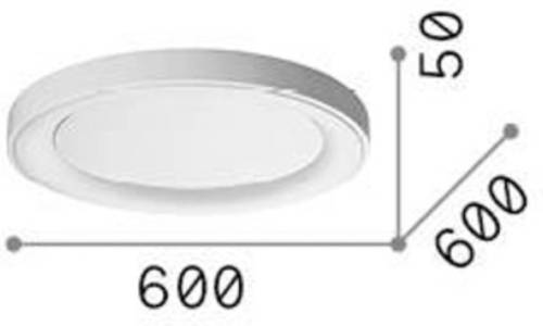 Ideallux Ideal Lux plafondlamp Planet, wit, Ø 60 cm, metaal