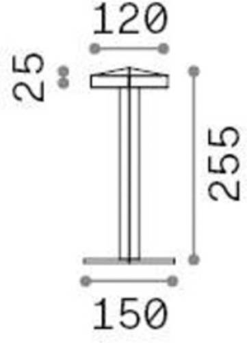 Ideallux Ideal Lux LED tafellamp Toki wit kunststof 25,5 cm