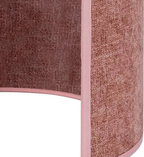 Wandlamp EULUNA Celine, roze, chenille stof, hoogte 24 cm