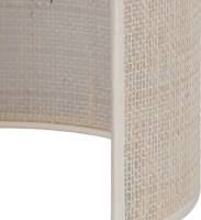 Wandlamp EULUNA jute, wit/ecru, halfrond, hoogte 24 cm