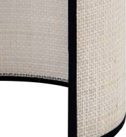 EULUNA wandlamp jute, wit/zwart, halfrond, hoogte 24 cm
