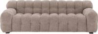 Goossens Bank Ryder bruin, stof, 3-zits, modern design