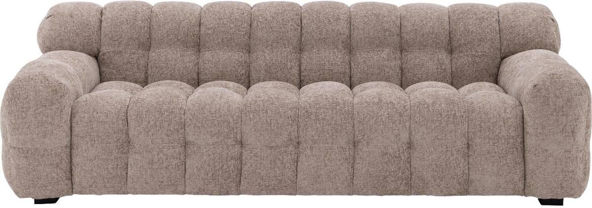 Goossens Bank Ryder bruin, stof, 3-zits, modern design